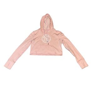 🌷Til You Collapse Cropped Pink Fleece Hoodie Woman’s XL